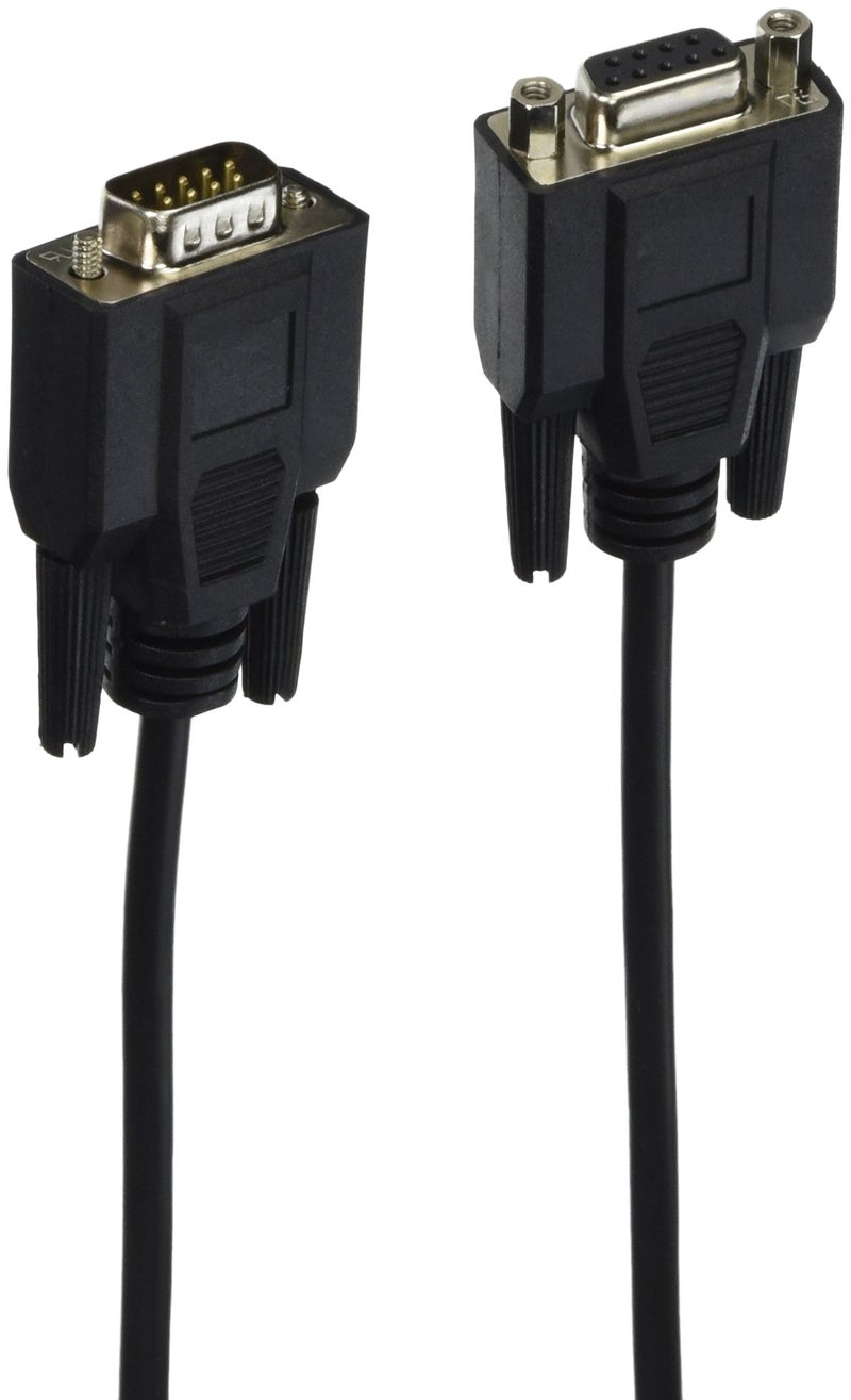 C2G/Cables to Go 52031 DB9 M/F Serial RS232 Extension Cable - Black (10 Feet) - Image 2